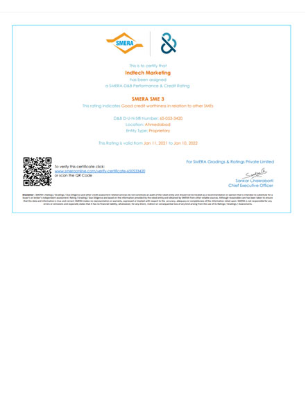SMERA - D & B Certificate